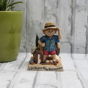 Vintage Zingle Berry 1045 Life Begins After Retirement Resine Collectible